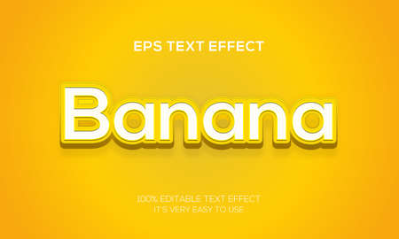 Banana color editable stylish text effect, Realistic 3d blood text effectのイラスト素材