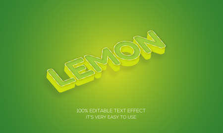 Lemon editable stylish text effect, Realistic 3d blood text effectのイラスト素材