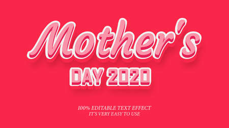 Mother editable stylish text effect, Realistic 3d blood text effectのイラスト素材