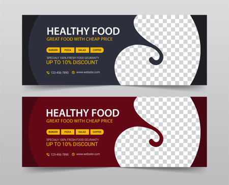 Real estate digital marketing corporate social media cover banner template promotionのイラスト素材
