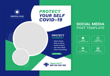 Digital marketing social media post and web banner templateのイラスト素材