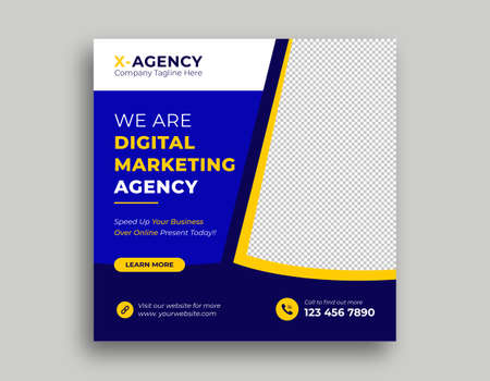 Digital marketing social media post and web banner templateのイラスト素材