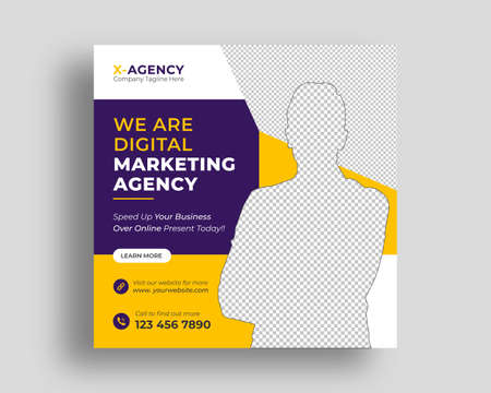 Digital marketing social media post and web banner templateのイラスト素材