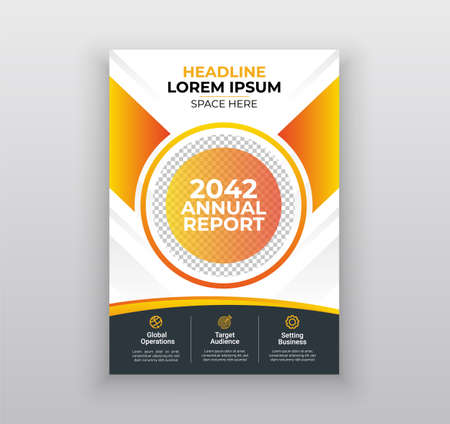 Multipurpose modern and creative corporate business annual report flayer, brochure and book cover templateのイラスト素材