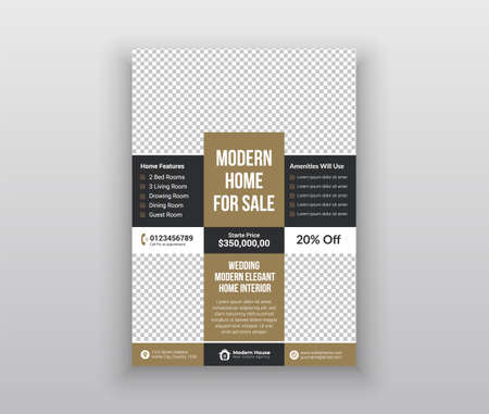 Real estate Business Flayer, poster, brochure cover design layout templateのイラスト素材