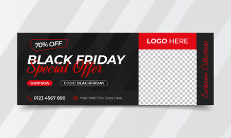 Black friday sale banner layout design, Black Friday Super Sale,Black Friday Sale Promotion Poster or banner with open gift wrap paper conceptのイラスト素材