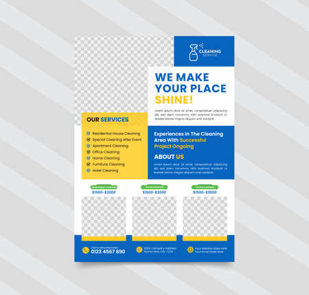 Cleaning Service Flyer Template, House Cleaning Flyerのイラスト素材