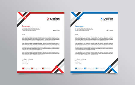 Professional  And Creative Business Letterhead Template Designのイラスト素材