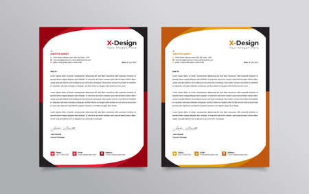 Professional  And Creative Business Letterhead Template Designのイラスト素材