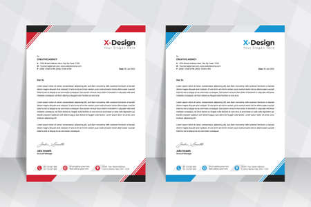 corporate stationery template, Letterhead design template, Minimal and modern branding stylish letterheadのイラスト素材