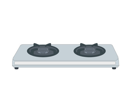 A gas stove isolated|Gas chulhaのイラスト素材