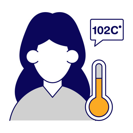 An editable design icon of fever checkingのイラスト素材