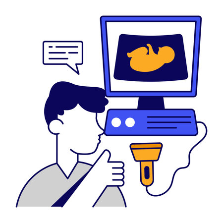 Modern design icon of ultrasoundのイラスト素材