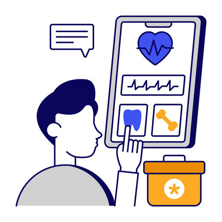 An icon design of mobile dentistryのイラスト素材