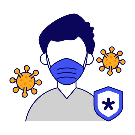 Modern design icon of face maskのイラスト素材