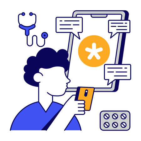 A unique design icon of medical communicationのイラスト素材