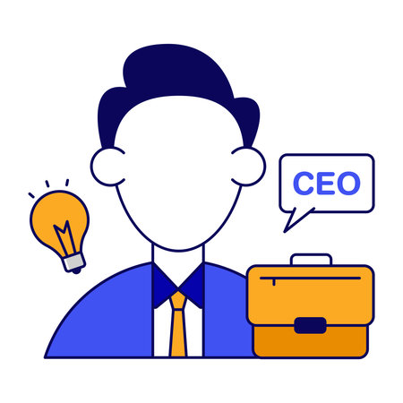 A beautiful design icon of ceoのイラスト素材