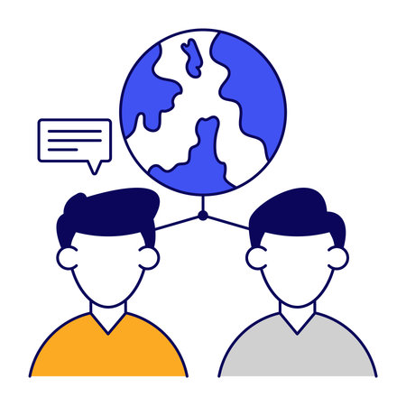 International chat icon, editable vectorのイラスト素材