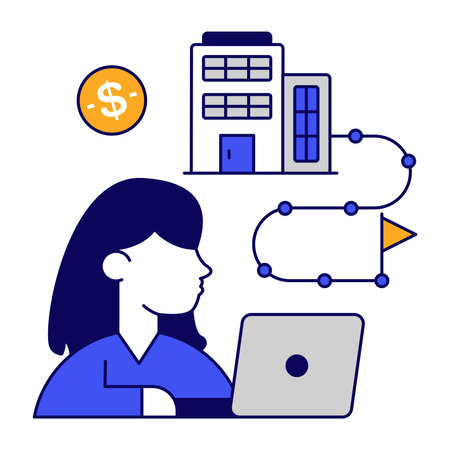 Trendy design icon of business destinationのイラスト素材