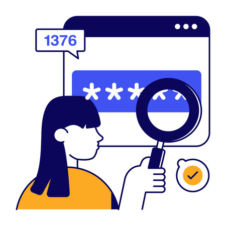 Modern design icon of search passwordのイラスト素材