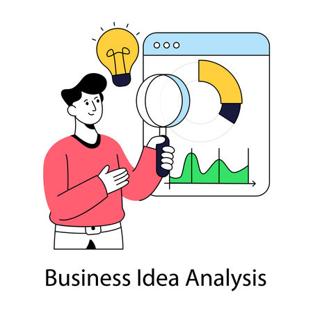 Modern design illustration of data analysisのイラスト素材
