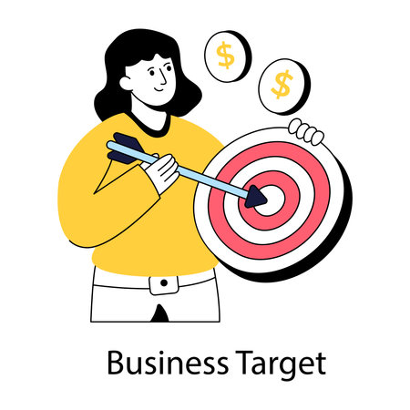A creative design illustration of business targetのイラスト素材