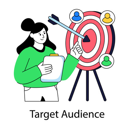 Modern design illustration of target audienceのイラスト素材