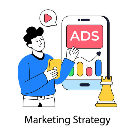 Modern design illustration of marketing strategyのイラスト素材