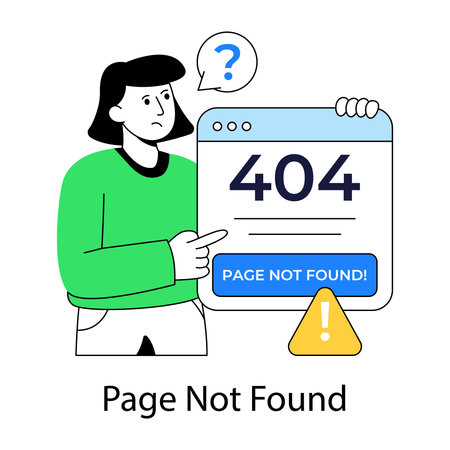 A creative design vector of page not found