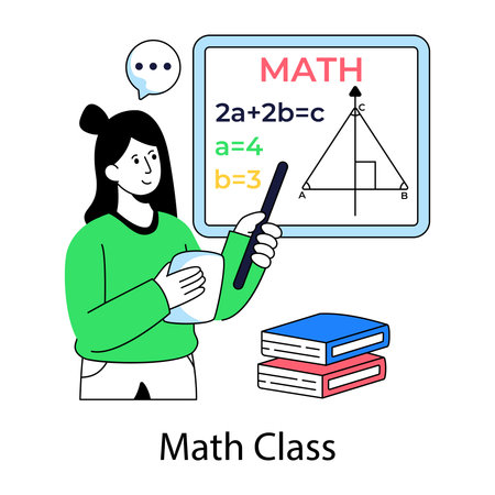 A creative design illustration of math classのイラスト素材