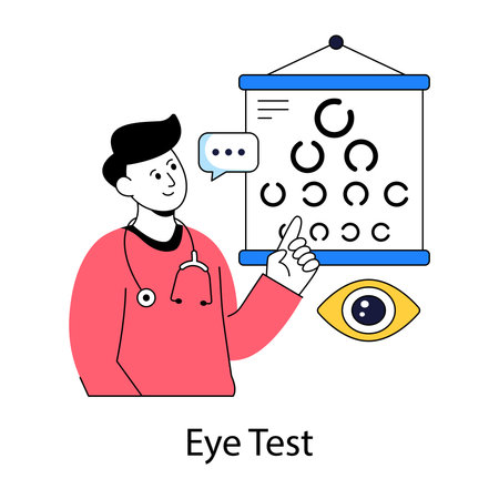 Modern design illustration of eye testのイラスト素材