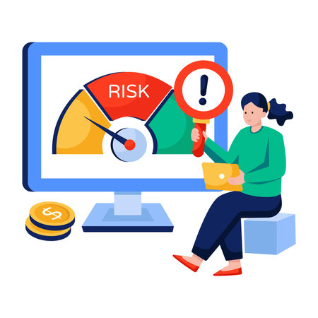 Editable design illustration of risk analysisのイラスト素材