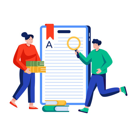 Perfect design illustration of mobile bookmarkのイラスト素材