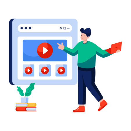 Premium design illustration of web videoのイラスト素材