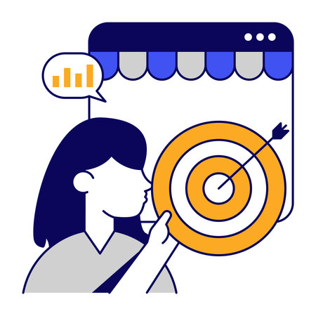 An editable design icon of target websiteのイラスト素材