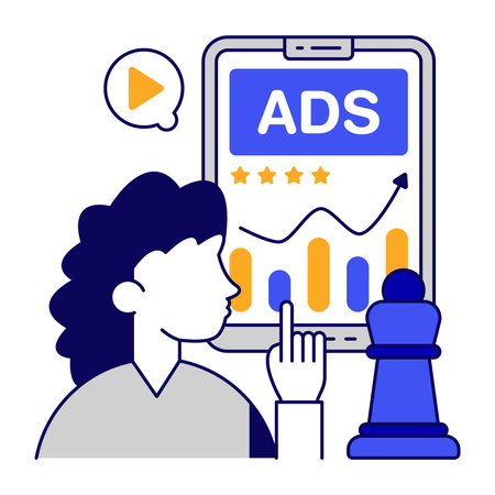 A unique design icon of marketing strategyのイラスト素材