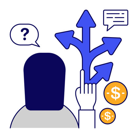 Bag with arrows, icon of business opportunitiesのイラスト素材