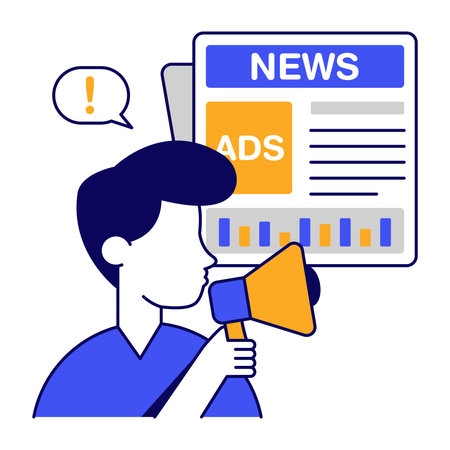 Modern design icon of news marketingのイラスト素材