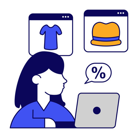 Trendy design icon of shopping saleのイラスト素材