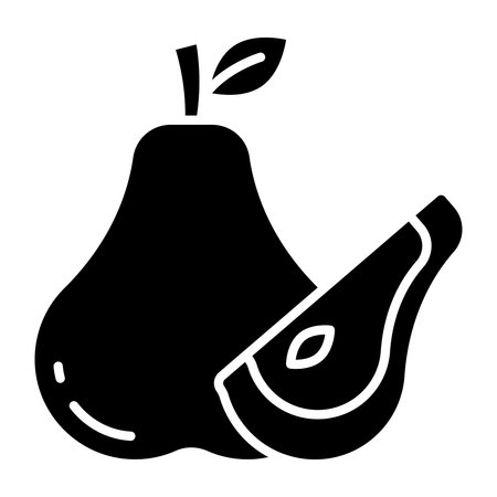 A solid design icon of pearのイラスト素材