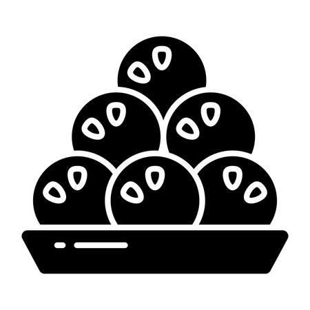 Conceptual solid design icon of sweet ballsのイラスト素材