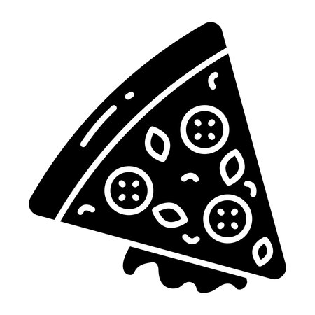 Editable design icon of pizza sliceのイラスト素材