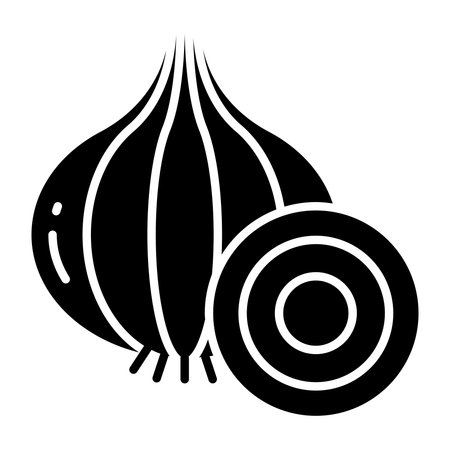 A solid design icon of onionのイラスト素材