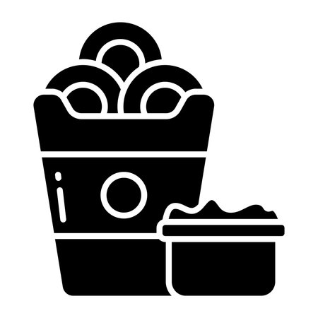 A unique design icon of onion ringsのイラスト素材