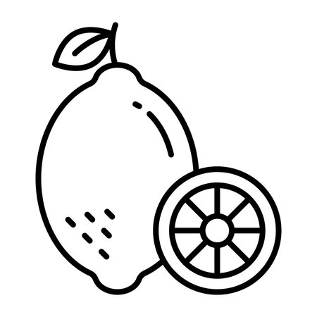 A unique design icon of lemonのイラスト素材