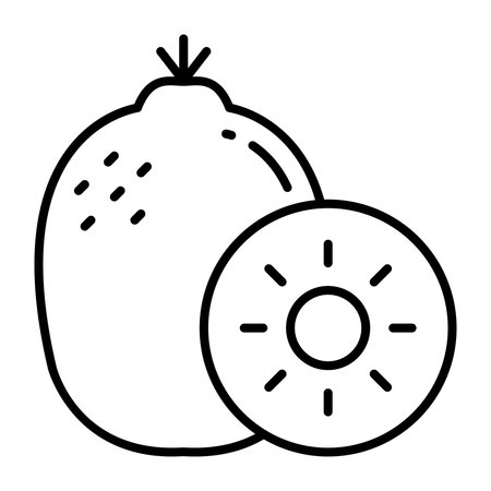 A beautiful design icon of kiwi fruitのイラスト素材