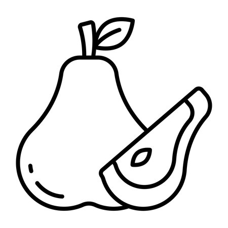 A linear design icon of pearのイラスト素材