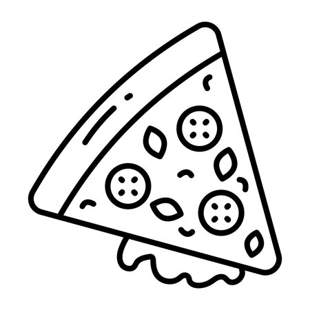 Editable design icon of pizza sliceのイラスト素材