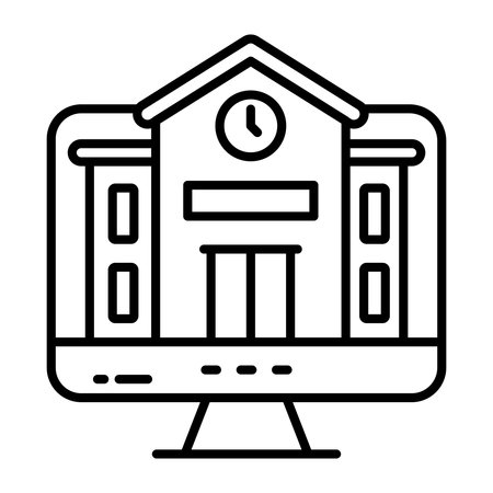 A perfect design icon of online schoolのイラスト素材