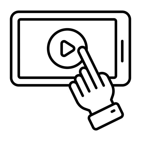 Premium download icon of click videoのイラスト素材